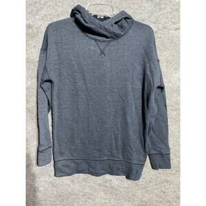 Burton Hoodie Mens S High Neck Cotton Blend Long Sleeve Pullover Sweatshirt Gray